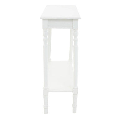 Orsina Heritage White Pine Wood Console Table with Lower Shelf