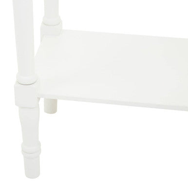 Orsina Heritage White Pine Wood Console Table with Lower Shelf