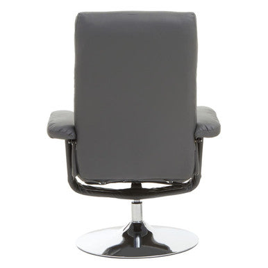 Orsina Denton Grey Leather Effect Reclining Chair | Modern Lounge Seating