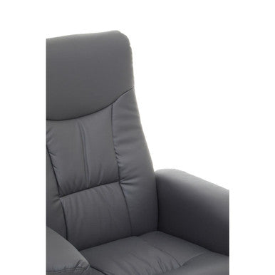 Orsina Denton Grey Leather Effect Reclining Chair | Modern Lounge Seating