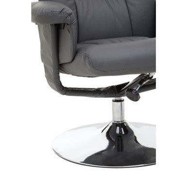 Orsina Denton Grey Leather Effect Reclining Chair | Modern Lounge Seating
