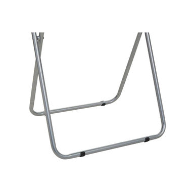 Orsina Bernie Folding Side Table – Sand Black Top & Silver Legs