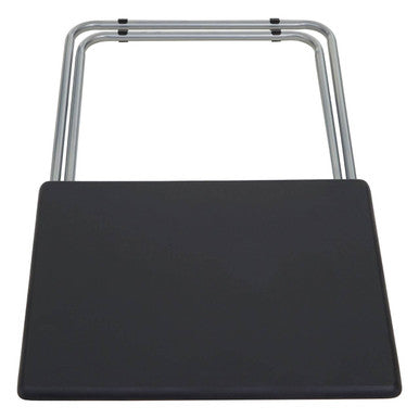 Orsina Bernie Folding Side Table – Sand Black Top & Silver Legs