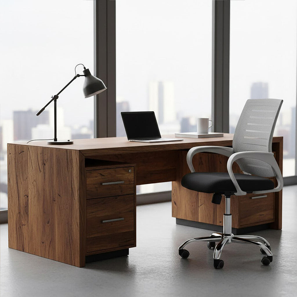 Orsina Fredrick Grey Home Office Chair – Modern Swivel Task Desk Chair
