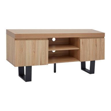 Orsina Oakton Media Unit – Modern Wood TV Stand with Cable Management