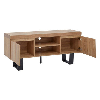 Orsina Oakton Media Unit – Modern Wood TV Stand with Cable Management