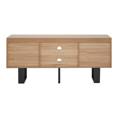 Orsina Oakton Media Unit – Modern Wood TV Stand with Cable Management