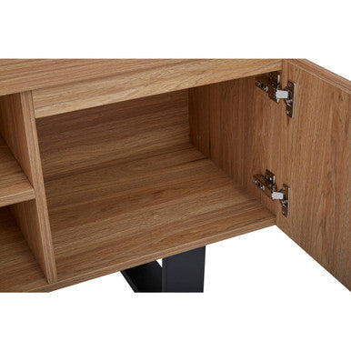 Orsina Oakton Media Unit – Modern Wood TV Stand with Cable Management