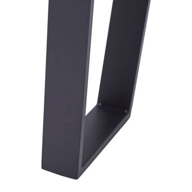 Orsina Oakton Side Table – Natural Wood & Black Metal U-Shaped Base