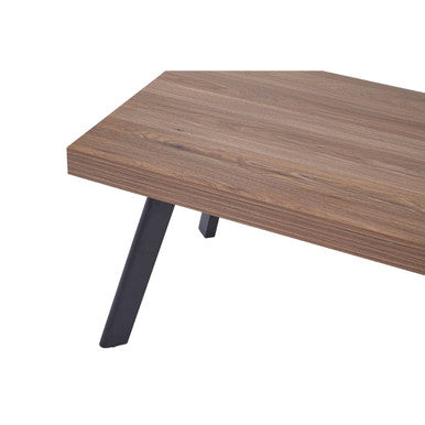 Orsina Oakwill Wood Coffee Table – Modern Rustic with Metal Legs
