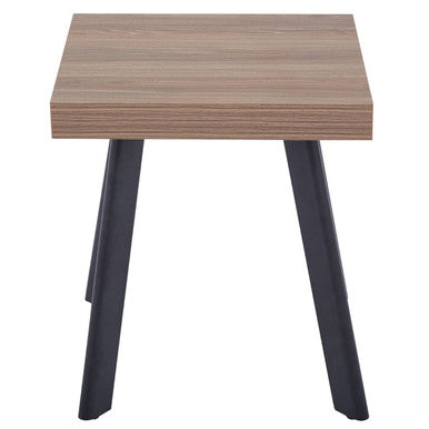 Orsina Oakwill Side Table – Natural Wood Top with Black Splayed Legs
