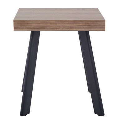 Orsina Oakwill Side Table – Natural Wood Top with Black Splayed Legs