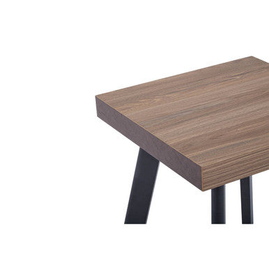 Orsina Oakwill Side Table – Natural Wood Top with Black Splayed Legs