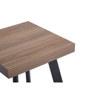 Orsina Oakwill Side Table – Natural Wood Top with Black Splayed Legs