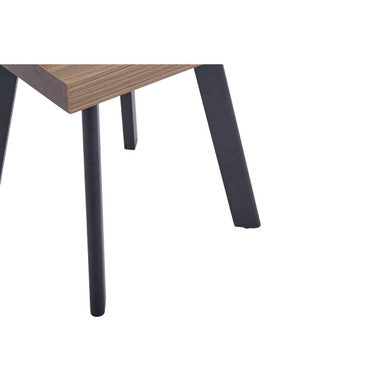 Orsina Oakwill Side Table – Natural Wood Top with Black Splayed Legs