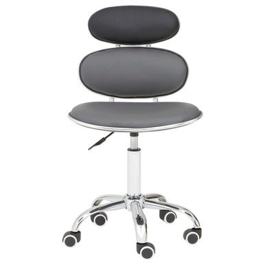 Orsina Fran Black PU Leather Swivel Desk Chair - Home Office Seating