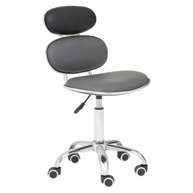 Orsina Fran Black PU Leather Swivel Desk Chair - Home Office Seating