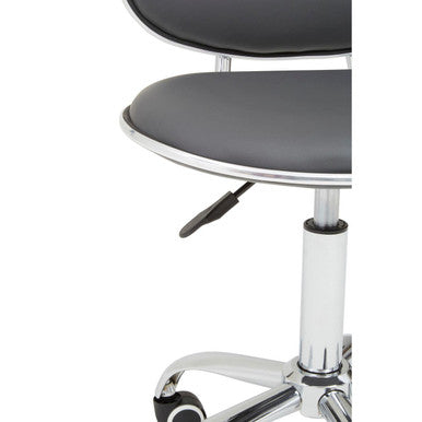 Orsina Fran Black PU Leather Swivel Desk Chair - Home Office Seating
