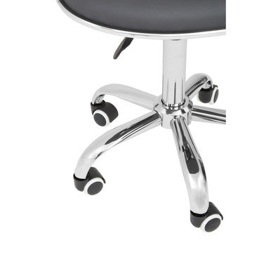 Orsina Fran Grey PU Leather Home Office Desk Chair – Swivel Task Seat