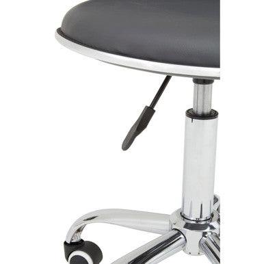 Orsina Fran Grey PU Leather Home Office Desk Chair – Swivel Task Seat