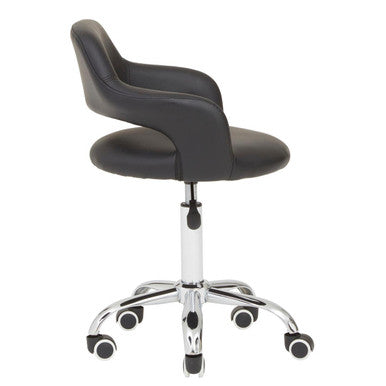 Orsina Fionna Black Home Office Chair – Modern Curved Back Desk Chair