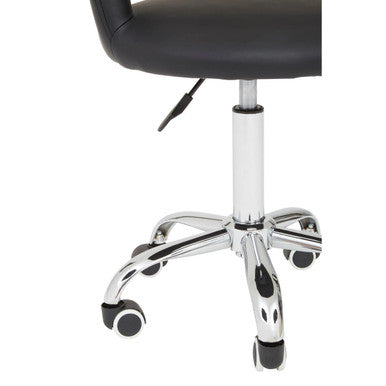 Orsina Fionna Black Home Office Chair – Modern Curved Back Desk Chair