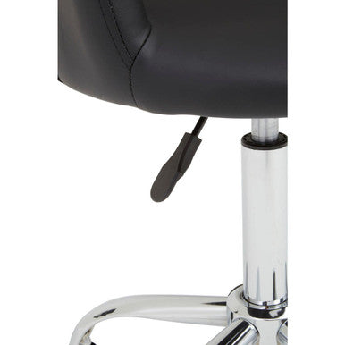 Orsina Fionna Black Home Office Chair – Modern Curved Back Desk Chair