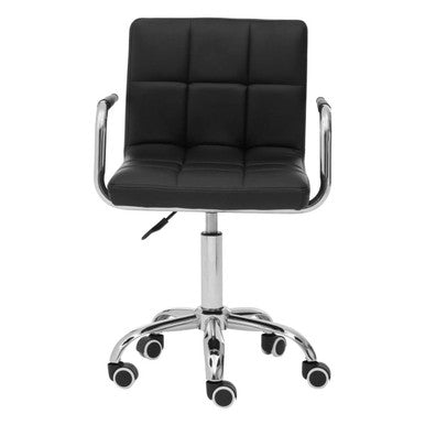 Orsina Finn Black Home Office Chair – Modern Swivel Base Task Chair