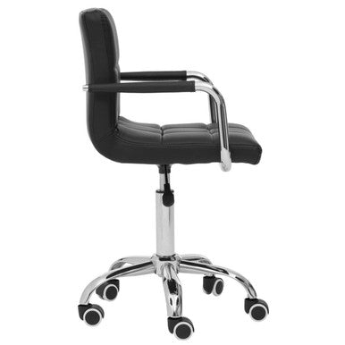 Orsina Finn Black Home Office Chair – Modern Swivel Base Task Chair