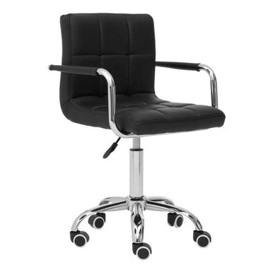 Orsina Finn Black Home Office Chair – Modern Swivel Base Task Chair