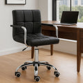 Orsina Finn Black Home Office Chair – Modern Swivel Base Task Chair