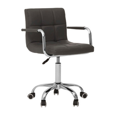 Orsina Finn Grey Swivel Desk Chair – Modern Home Office Task Chair