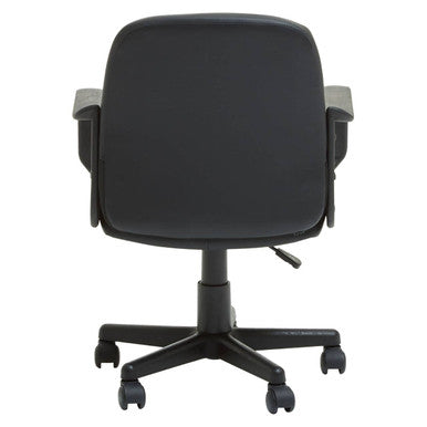 Orsina Flint Black PU Leather Swivel Home Office Desk Chair