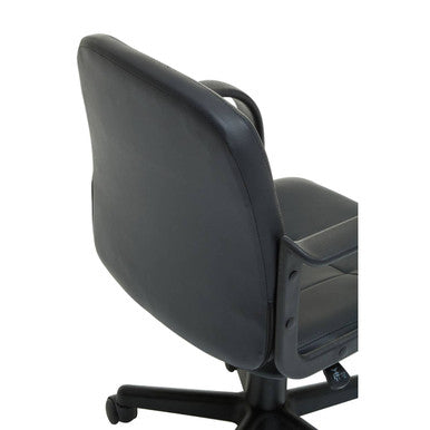 Orsina Flint Black PU Leather Swivel Home Office Desk Chair