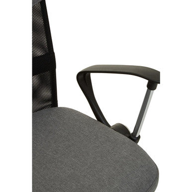 Orsina Fenix Grey Home Office Chair – Modern Swivel Desk Chair with Chrome Arms