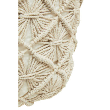 Orsina West Village Knitted Pouffe – Textured Diamond Pattern Ottoman