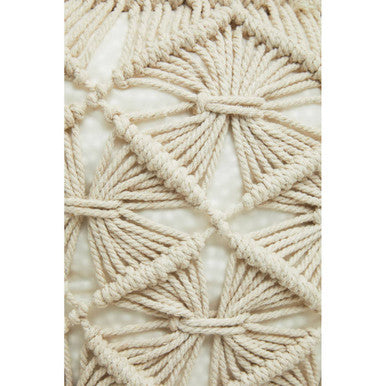 Orsina West Village Knitted Pouffe – Textured Diamond Pattern Ottoman