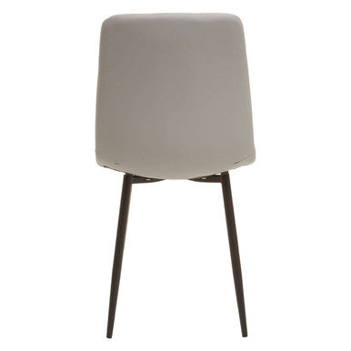 Orsina Tiana Dining Chairs – Set of 4 Light Grey Leather Effect