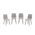 Orsina Tiana Dining Chairs – Set of 4 Light Grey Leather Effect