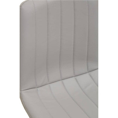 Orsina Tiana Dining Chairs – Set of 4 Light Grey Leather Effect