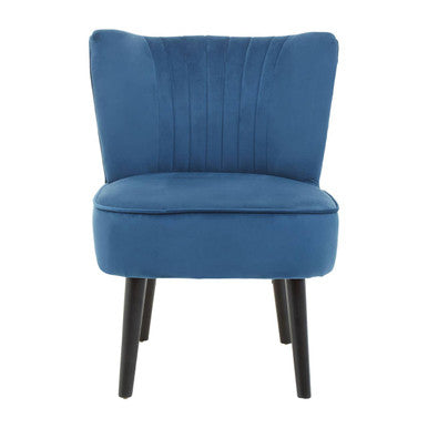 Orsina Regents Park Blue Velvet Accent Chair | Modern Living Room Seating