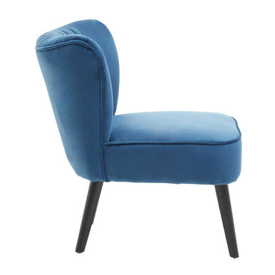 Orsina Regents Park Blue Velvet Accent Chair | Modern Living Room Seating