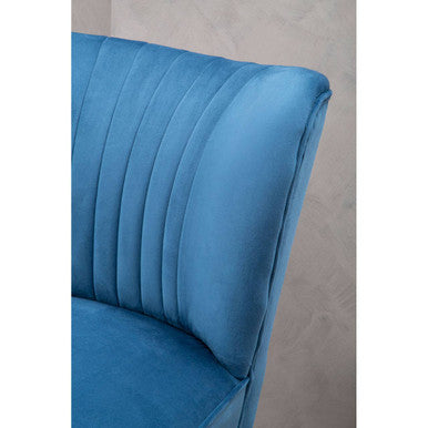 Orsina Regents Park Blue Velvet Accent Chair | Modern Living Room Seating