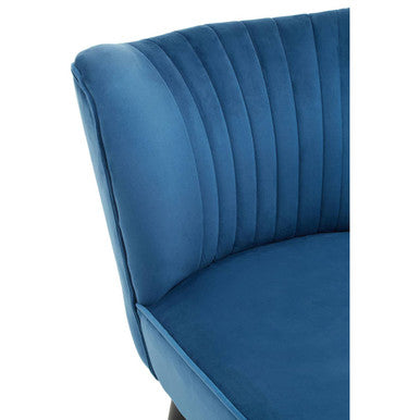 Orsina Regents Park Blue Velvet Accent Chair | Modern Living Room Seating