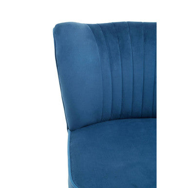 Orsina Regents Park Blue Velvet Accent Chair | Modern Living Room Seating