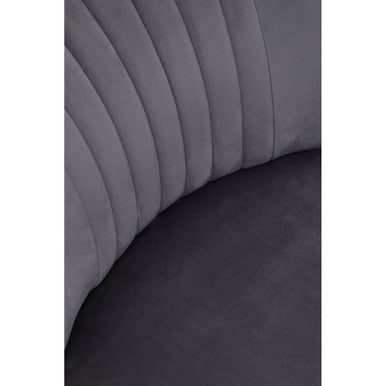 Orsina Regents Park Grey Velvet Accent Chair | Modern Splayed Legs
