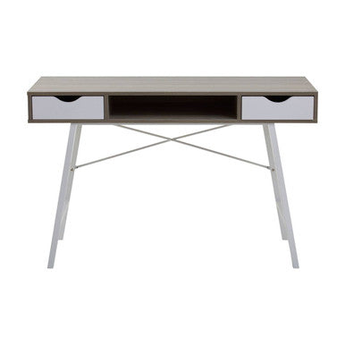 Orsina Bradbury Light Oak Veneer Desk – Two Drawer Modern Workspace