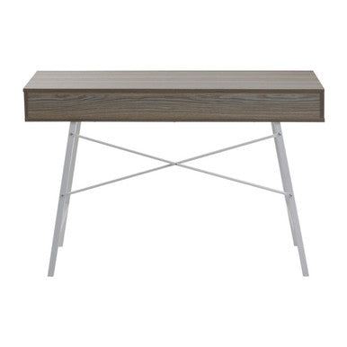 Orsina Bradbury Light Oak Veneer Desk – Two Drawer Modern Workspace