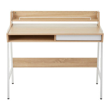 Orsina Bradbury Natural Oak Veneer Desk – Modern Minimalist Writing Desk