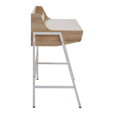 Orsina Bradbury Natural Oak Veneer Desk – Modern Minimalist Writing Desk